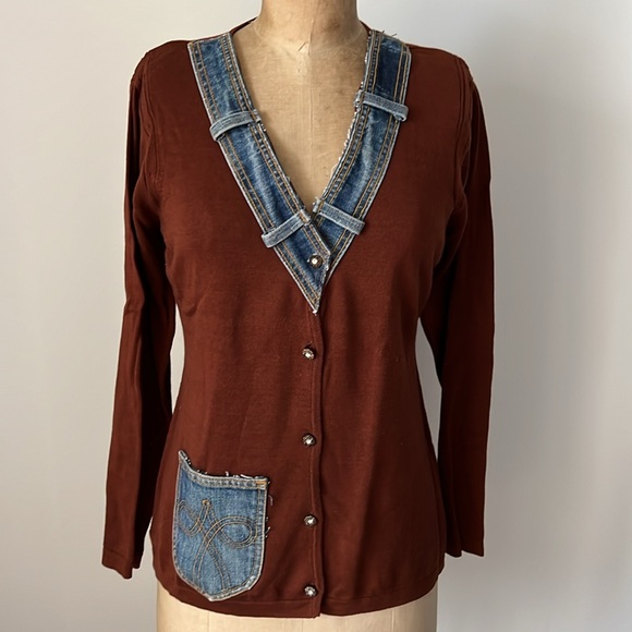 1980’s Vintage Handmade Cardigan Sweater - Picture 1 of 13